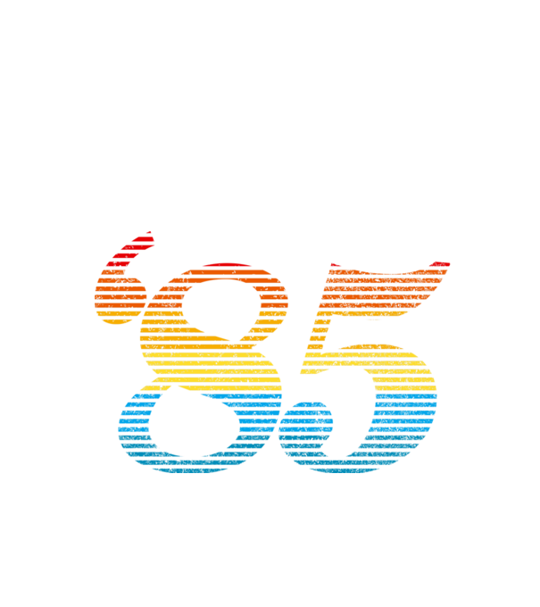 Retro Birthday 1985 model negru pe tricou