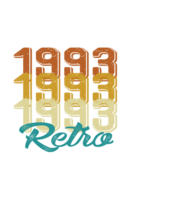 Retro 1993 model alb pe tricou