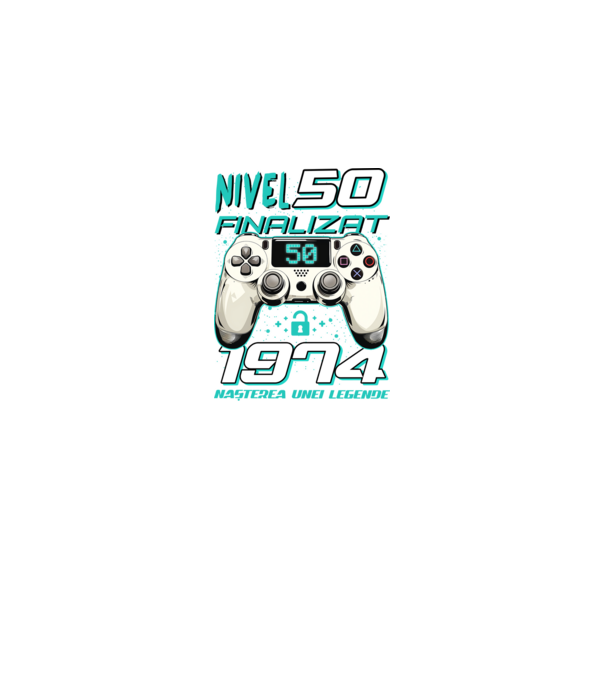 Nivel finalizat 50 1975 model negru pe tricou