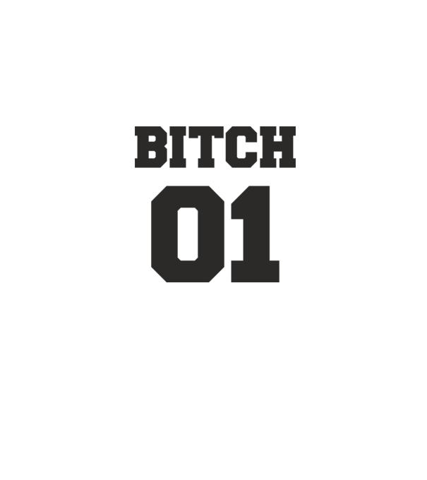 Bitch 01 model gri pe tricou