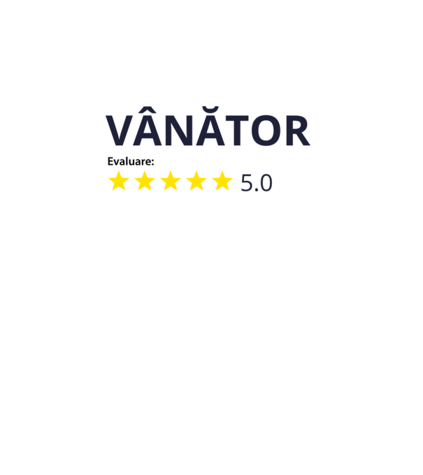 evaluare: vânător de 5 stele model alb pe tricou