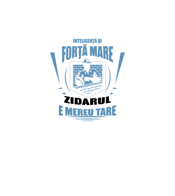 Inteligență și forță mare, zidarul e mereu tare model verde neon pe tricou