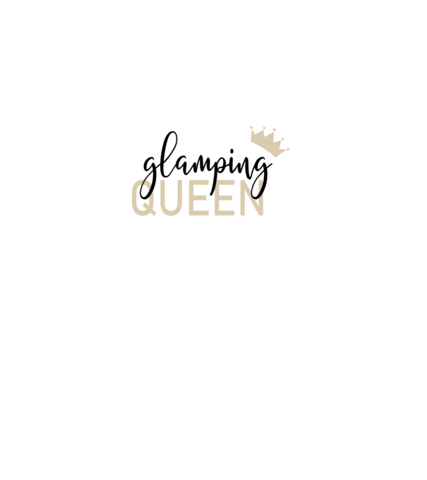 Glamping queen model alb pe tricou