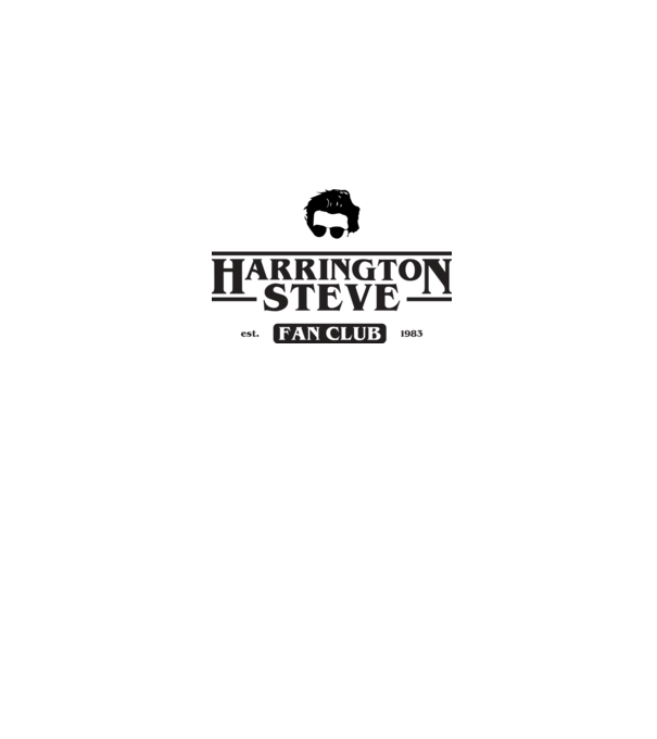 steve harrington fan club model alb pe tricou