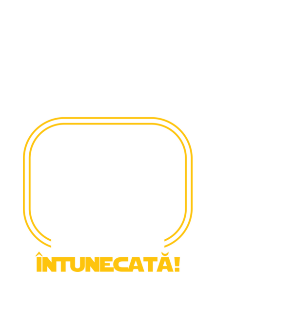 Prietenul nostru a trecut de partea întunecată model negru pe tricou