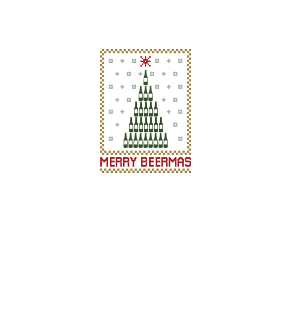 Merry Beermas model negru pe tricou