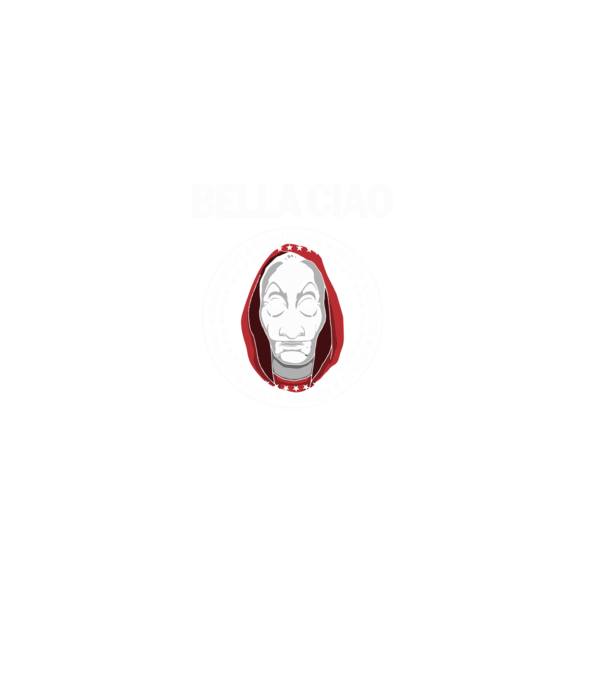 bella ciao stroke white model negru pe tricou