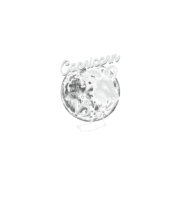 Zodiac bărbat CAPRICORN retro model negru pe tricou