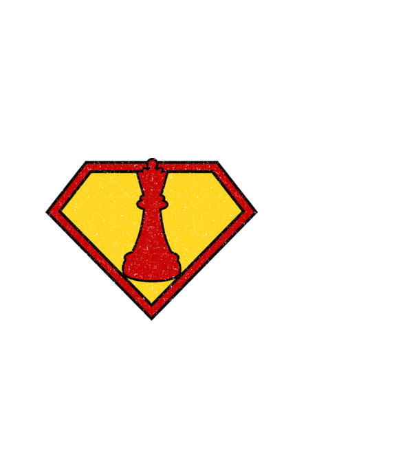SuperChess regină model albastru închis pe tricou