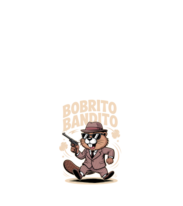 Bobrito Bandito model alb pe tricou