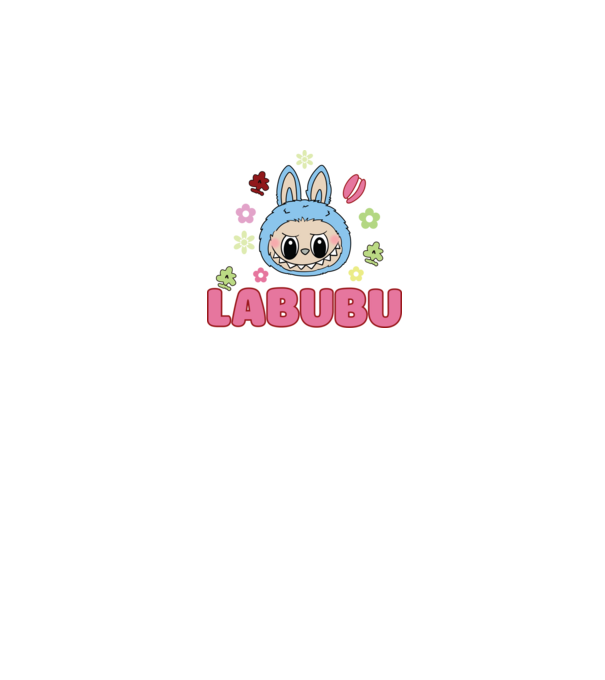 Labubu model negru pe tricou
