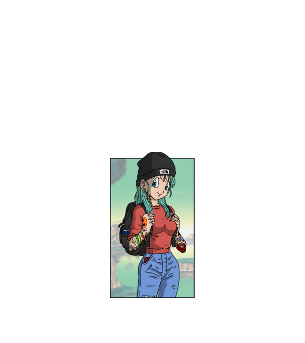 dragon ball bulma model roșu pe tricou