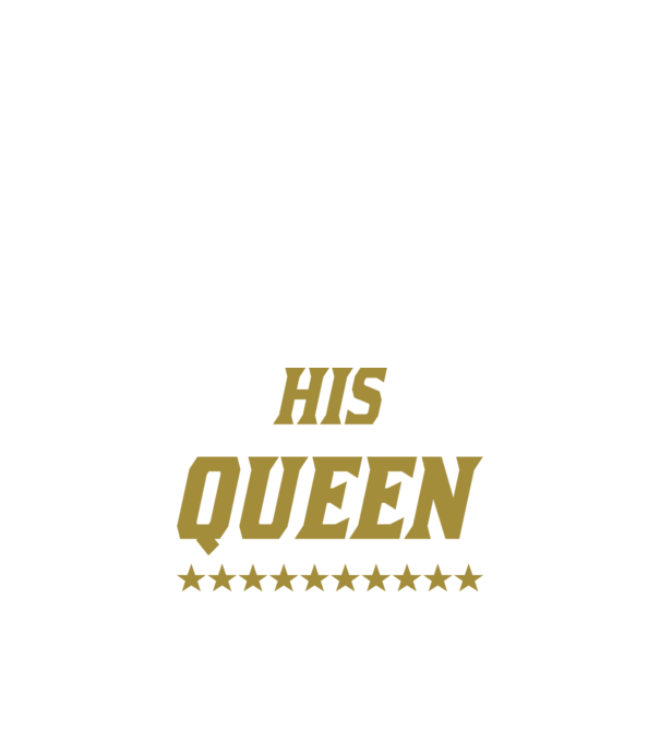 His Queen model negru pe tricou