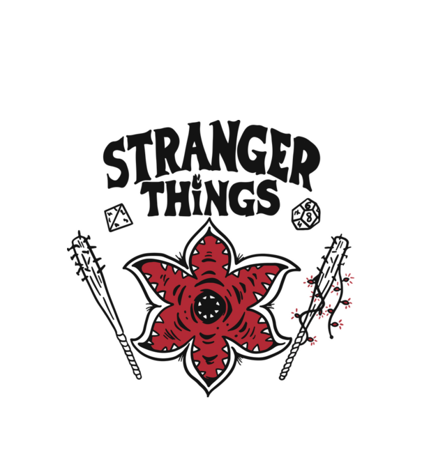 stranger things demogorgon head2 model alb pe tricou