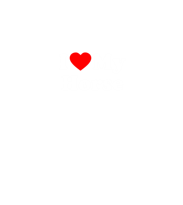 i ove my horse model negru pe tricou