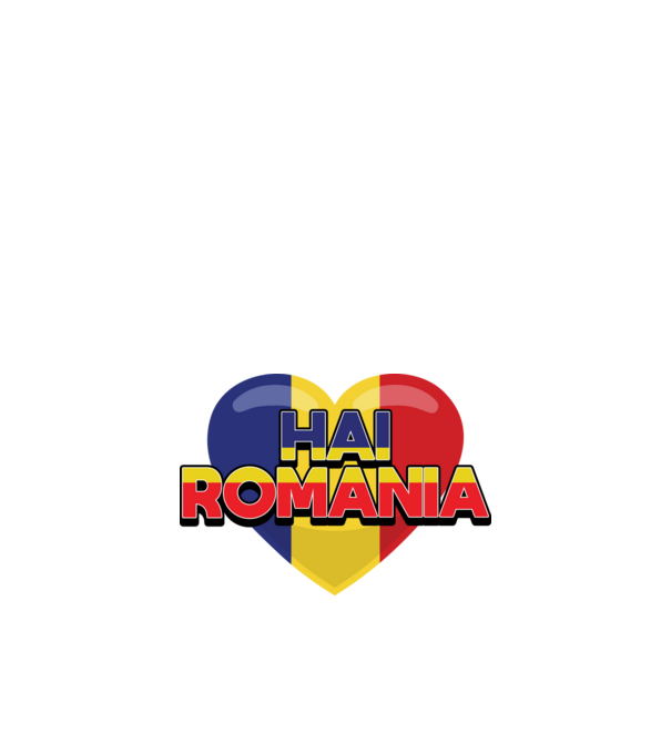 Romania heart model negru pe tricou