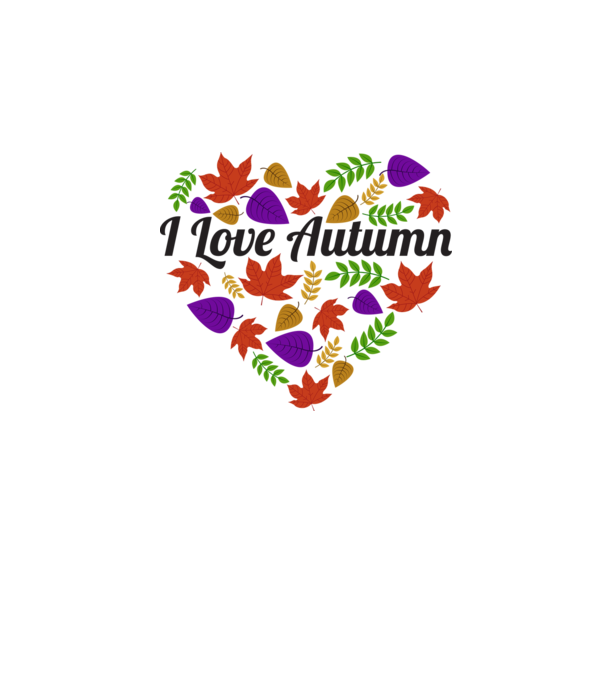 I love autumn model alb pe tricou