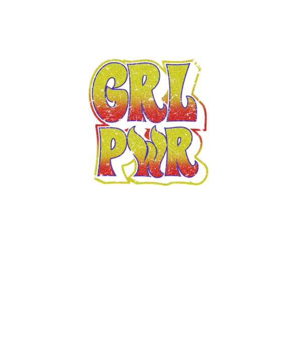 Girl Power retro model negru pe tricou