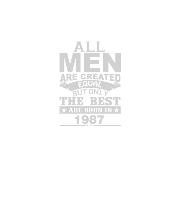 All men are created - 1987 model negru pe tricou