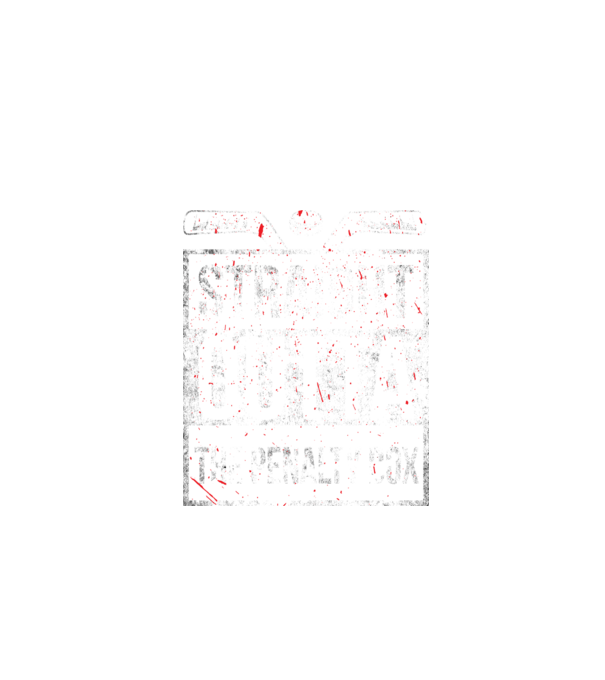 Straight outta the penalty box model negru pe tricou