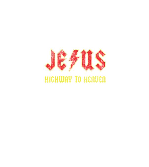 JESUS HIGHWAY TO HEAVEN model albastru jeanși pe tricou