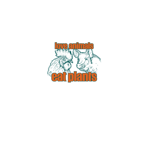 love animals model alb pe tricou