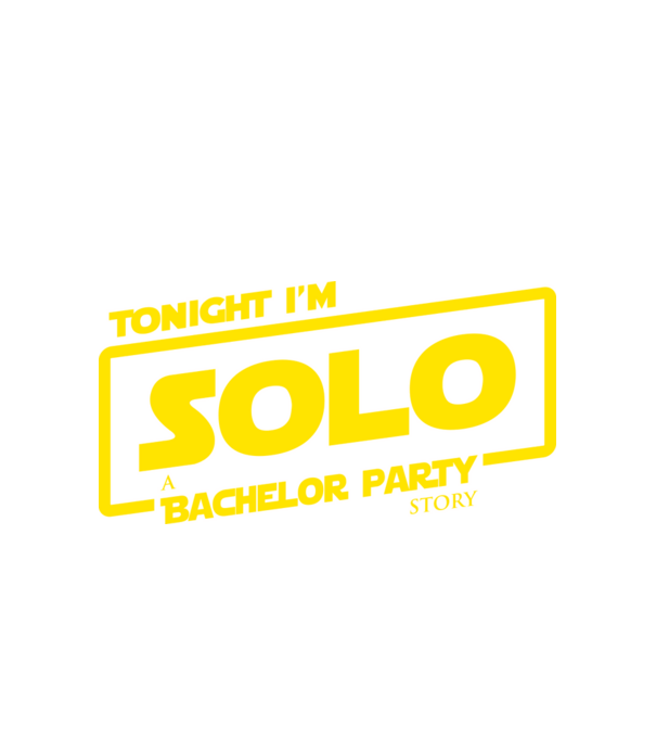 Bachelor Party Solo model alb pe tricou