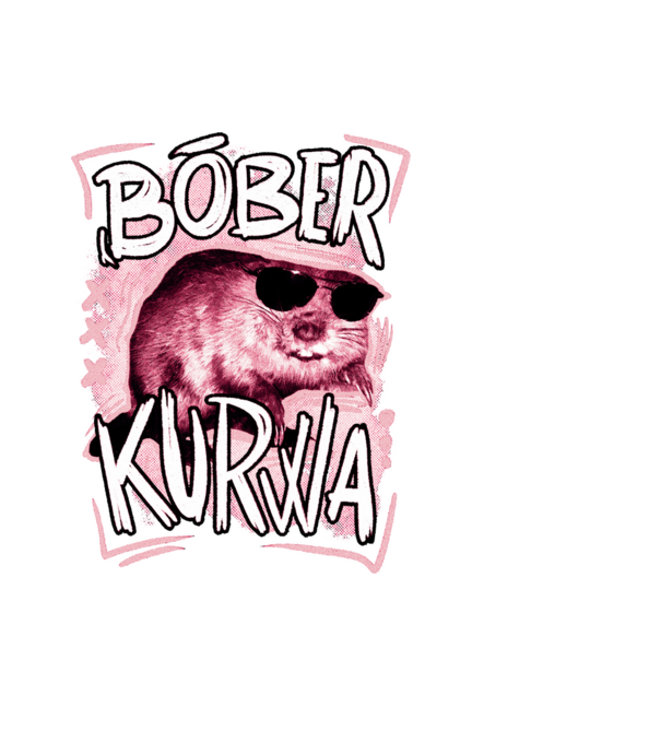 Bóber wtf model negru pe tricou