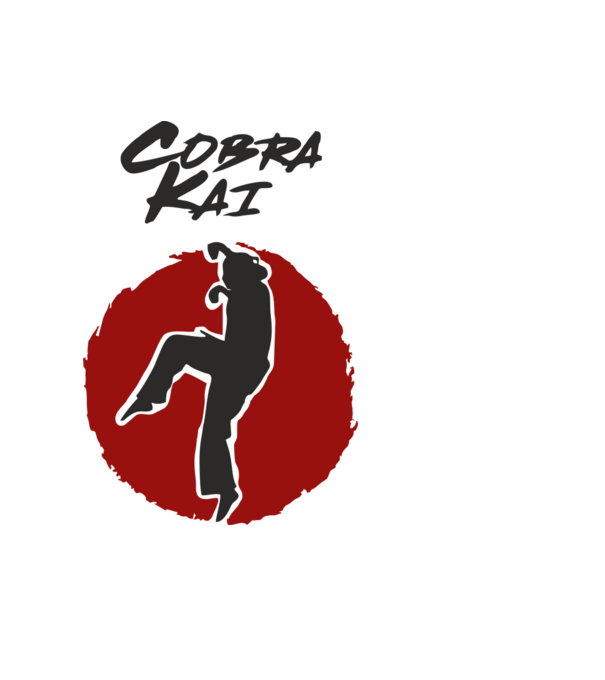 cobra kai larusso model albastru deschis pe tricou