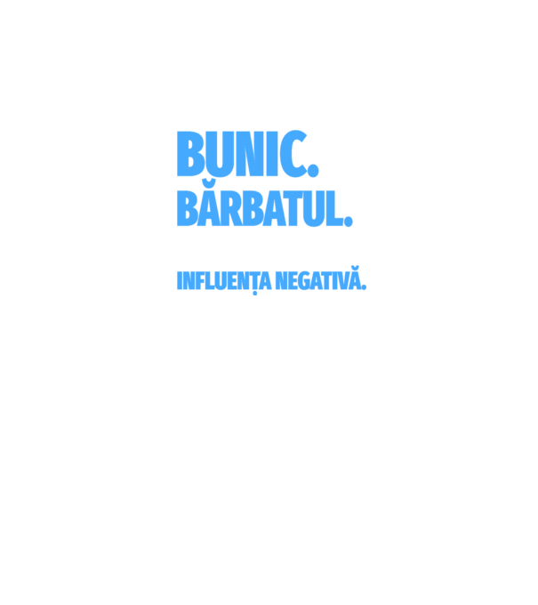 Bunic model negru pe tricou