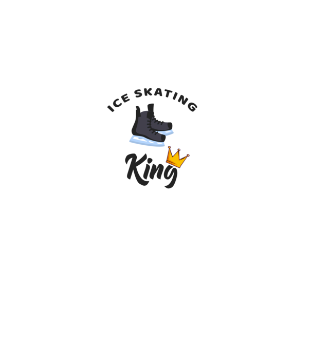 Ice skatin King model negru pe tricou
