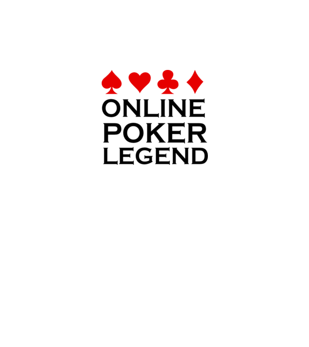 Online Poker Legend model alb pe tricou
