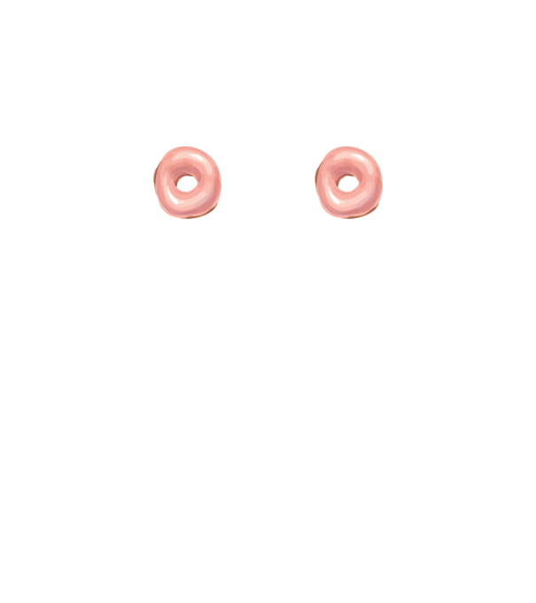Donut titties model alb pe tricou