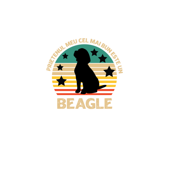 Prietenul meu cel mai bun este un beagle model turcoaz pe tricou