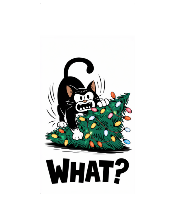 what xmas cat model alb pe tricou