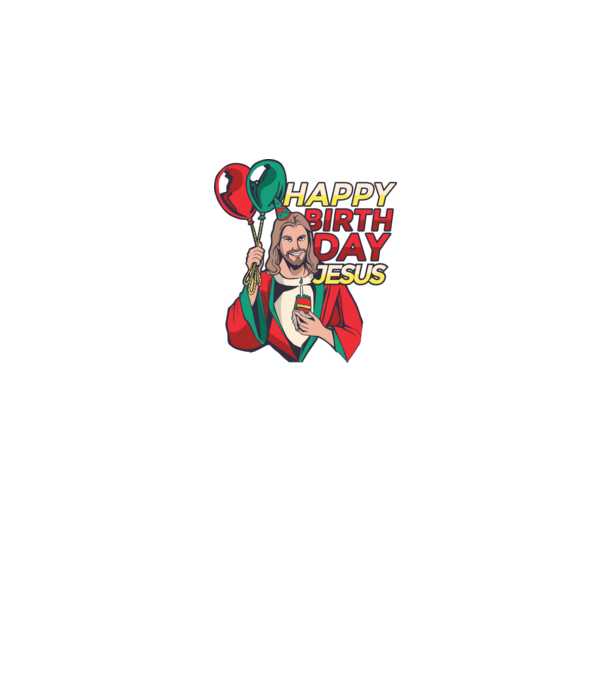 Happy Birtday Jesus! model negru pe tricou