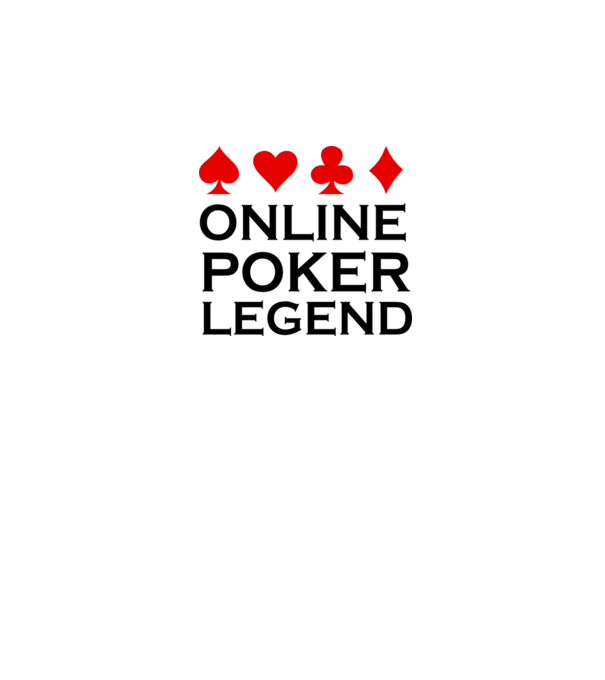 Online Poker Legend model alb pe tricou
