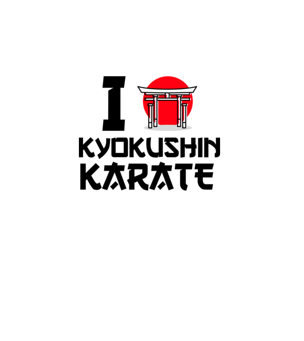 I love Kyokushin Karate model roz pe tricou