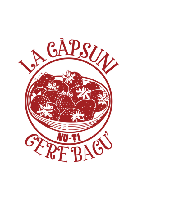 La căpșuni nu-ți cere bacu model albastru deschis pe tricou