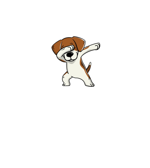 Beagle DAB model alb pe tricou