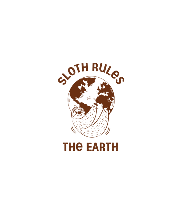 Sloth rules the world model alb pe tricou