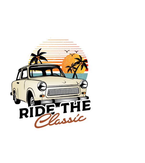 Trabant Ride The Classic model negru pe tricou