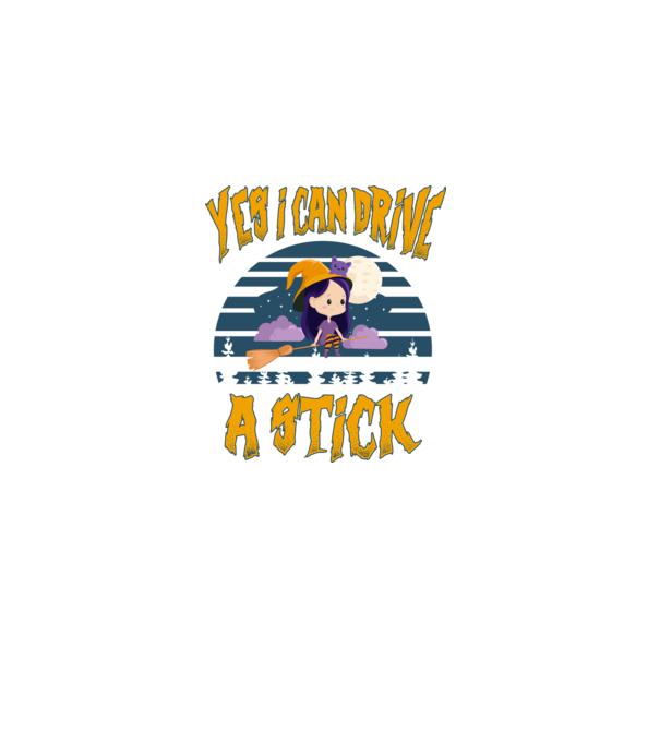 Yes, i can drive a stick model negru pe tricou