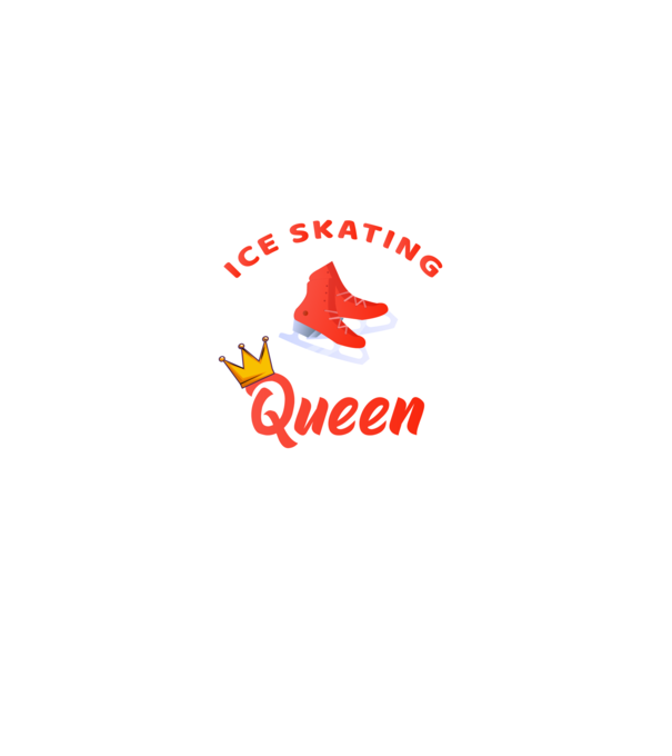Ice skatin Queen model negru pe tricou