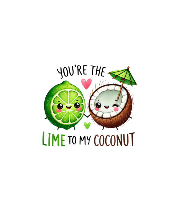 Lime to my Coconut model alb pe tricou