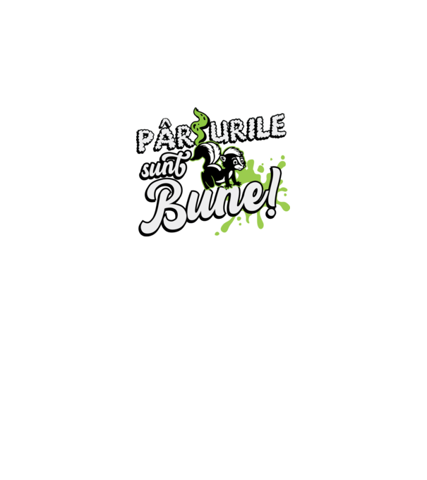 Pârțurile sunt bune model negru pe tricou