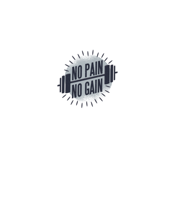 No pain no gain round model bordo pe tricou