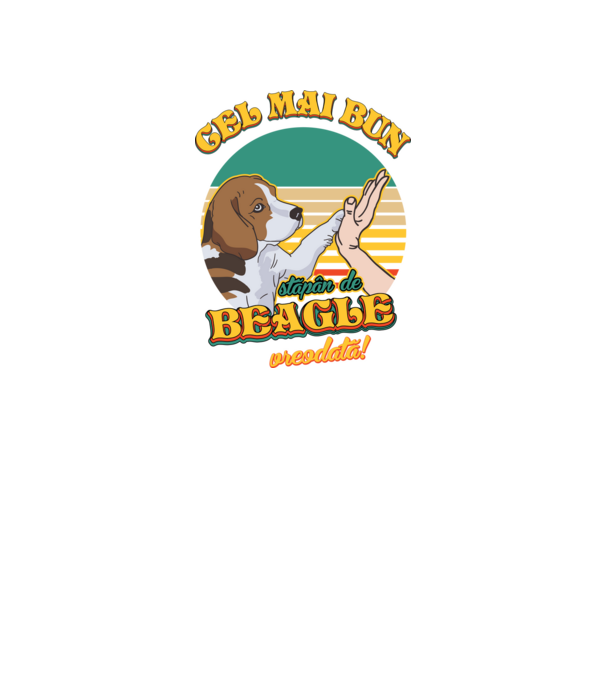 Cel mai bun stăpân de beagle vreodată! model negru pe tricou