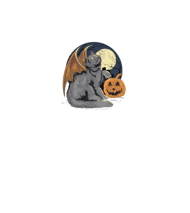 Halloween cica model turcoaz pe tricou