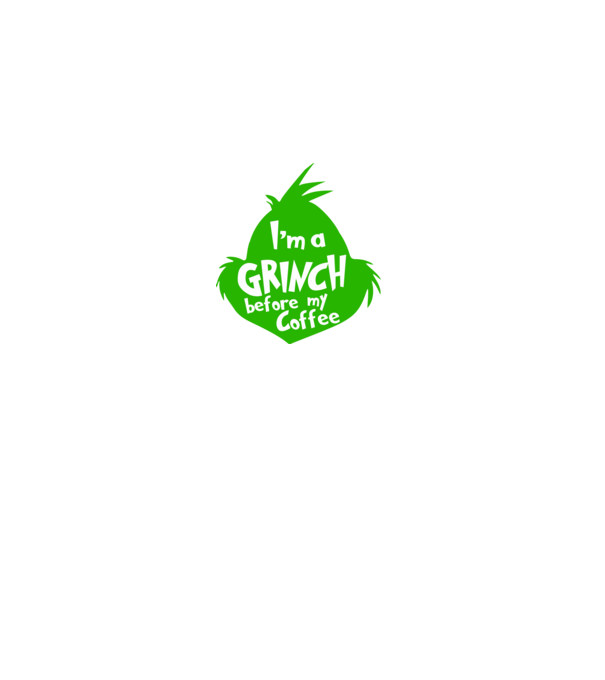 Grinch before coffee model negru pe tricou
